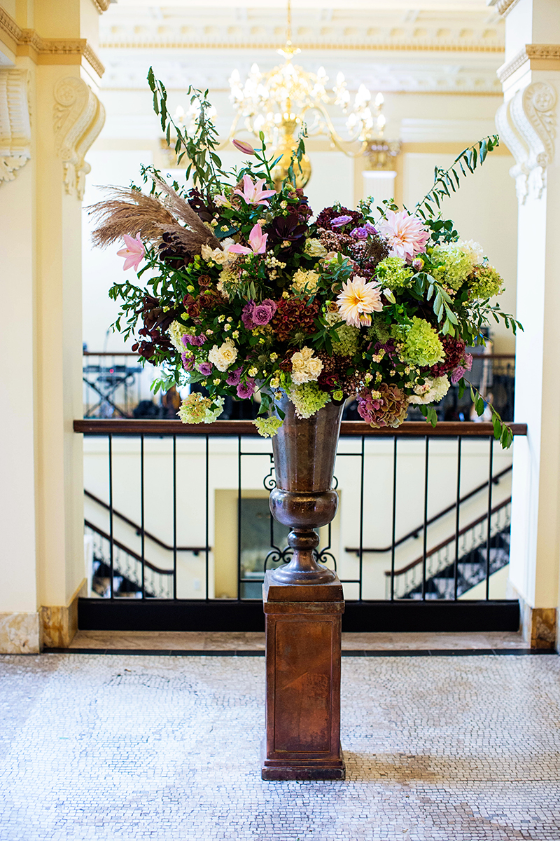Providence Public Library Wedding Morins Flowers by Semia
