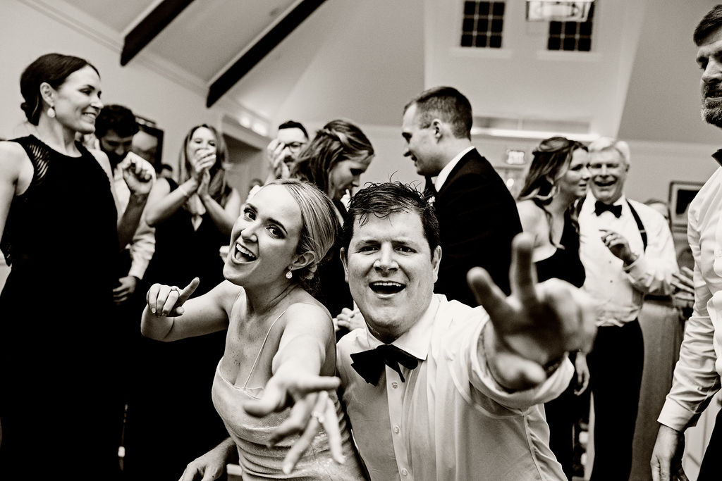 Bride and groom dancing at their Woods Hole Golf Club wedding