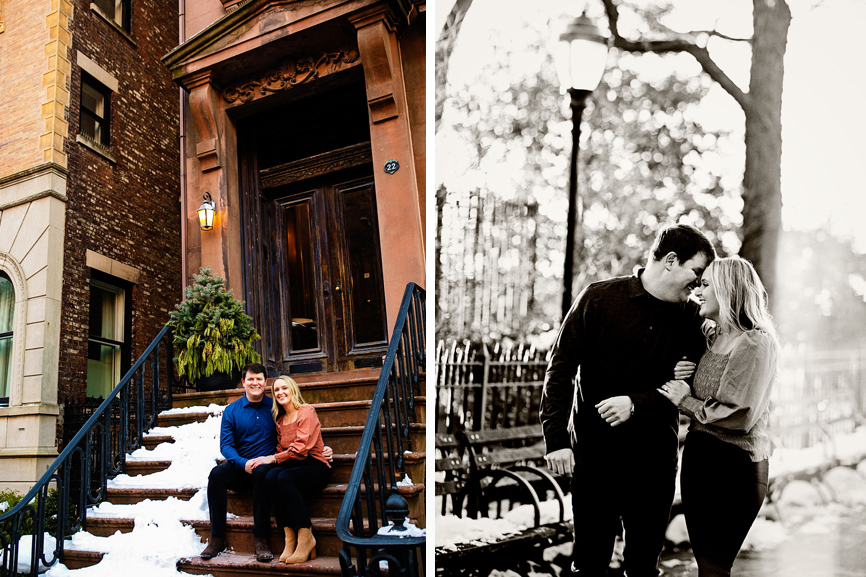 Brooklyn engagement session during the winter time.