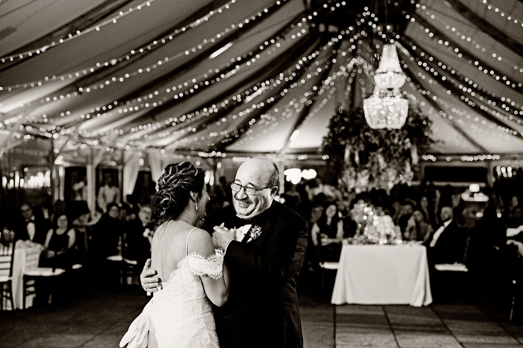 Father and Daughter dance at Castle Hill Wedding
