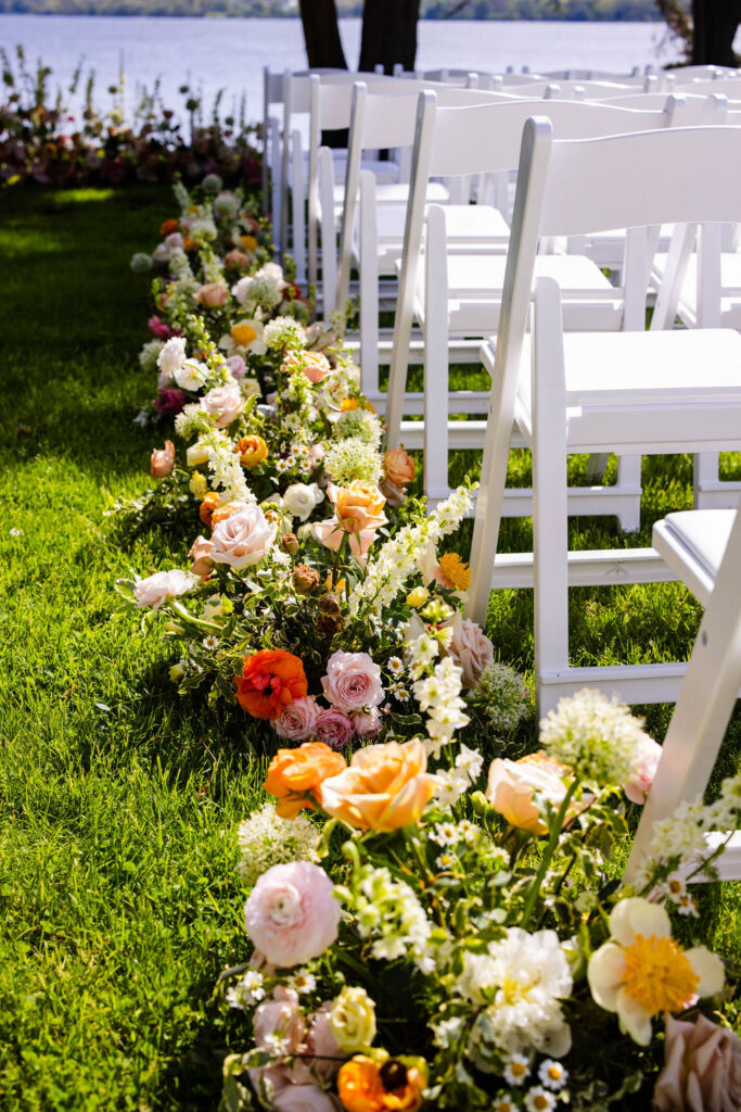 Wedding ceremony at a Mount Hope Farm Wedding