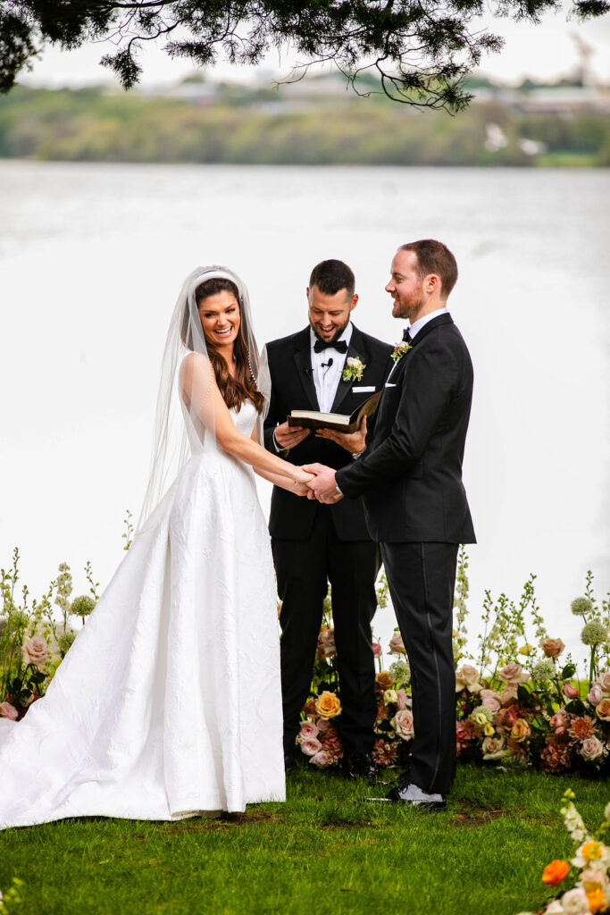 Wedding ceremony at a Mount Hope Farm Wedding