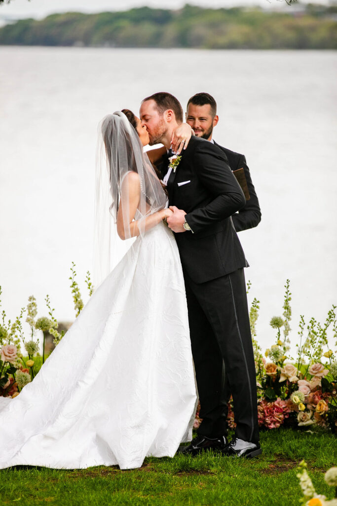 Wedding ceremony at a Mount Hope Farm Wedding