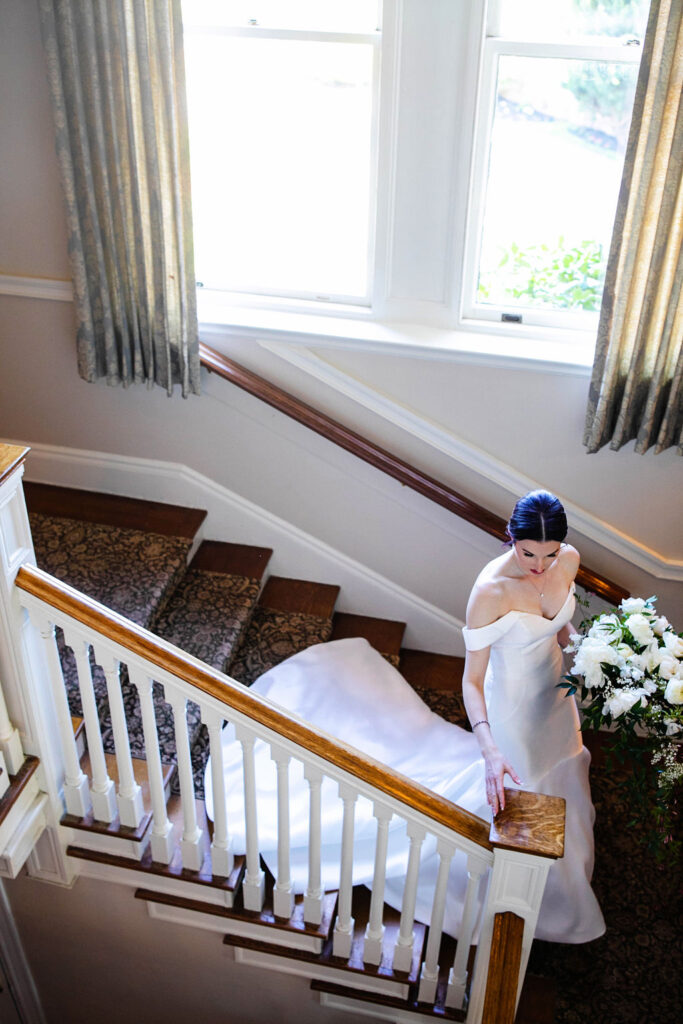 Bride at Oceancliff wedding in Newport Rhode Island Wedding Photographer