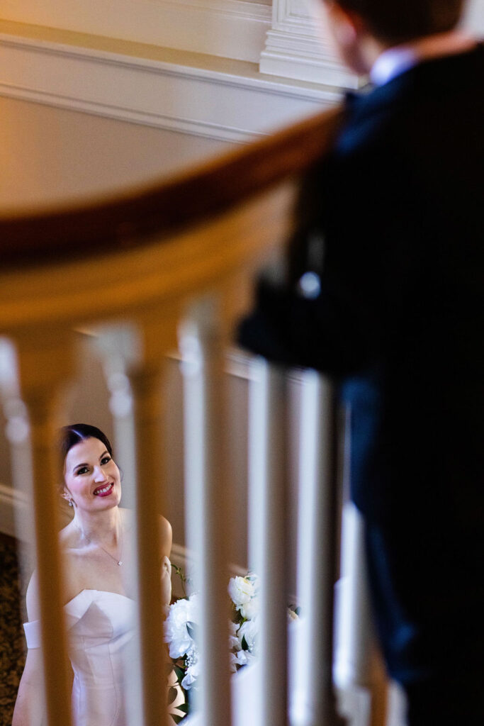 Bride at Oceancliff wedding in Newport Rhode Island Wedding Photographer