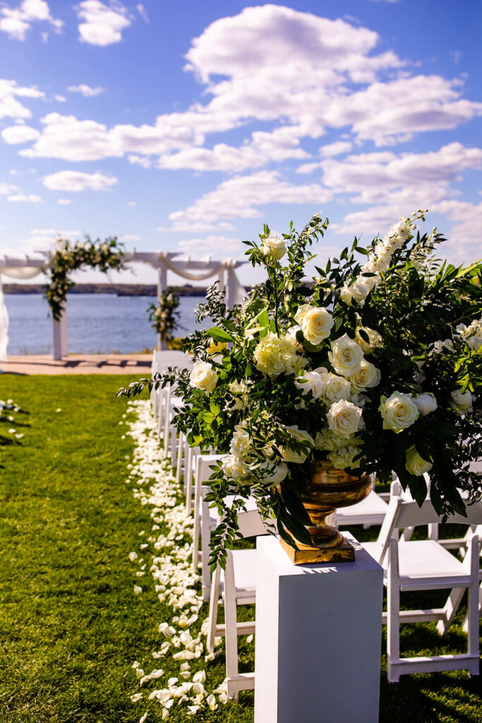 Ceremony at Oceancliff wedding in Newport Rhode Island Wedding Photographer