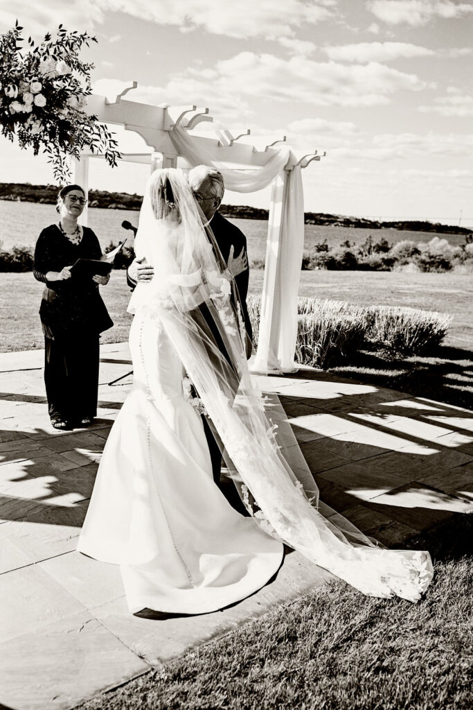 Ceremony at Oceancliff wedding in Newport Rhode Island Wedding Photographer