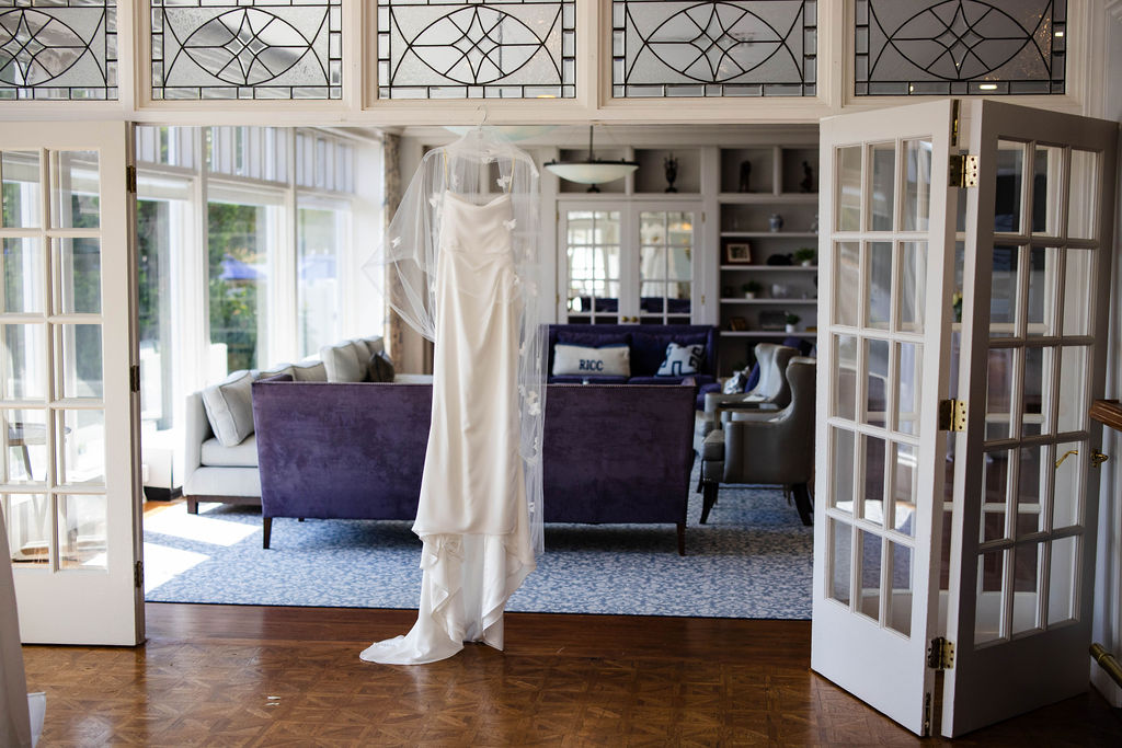 Dress Hanging at Rhode Island Country Club