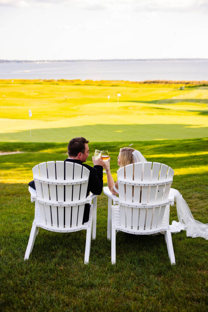Bride and Groom at Rhode Island Country Club Wedding