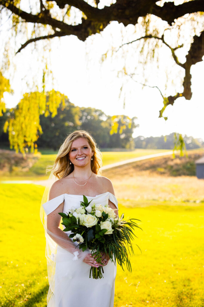 Bride and Groom at Rhode Island Country Club Wedding