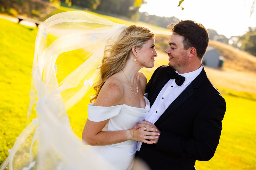 Bride and Groom at Rhode Island Country Club Wedding