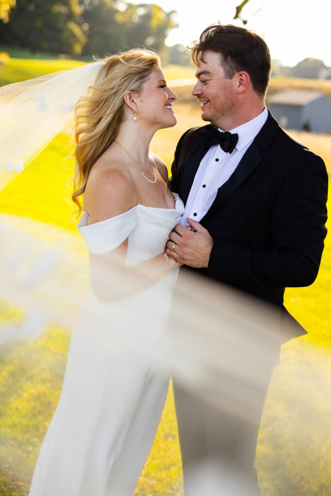 Bride and Groom at Rhode Island Country Club Wedding