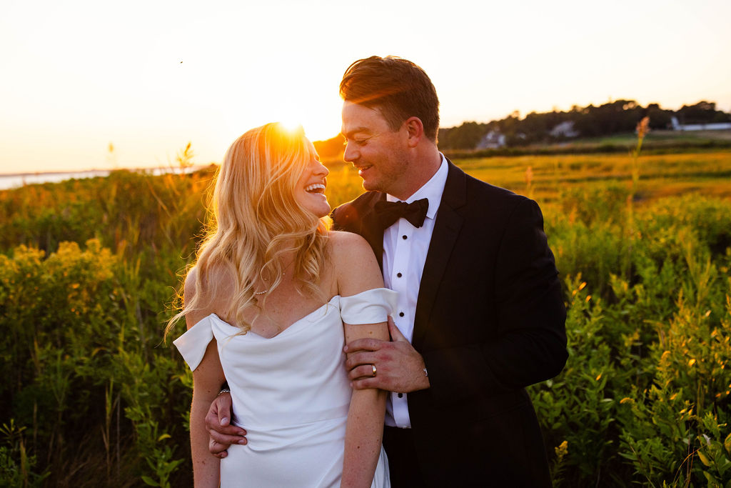 Bride and Groom at Rhode Island Country Club Wedding
