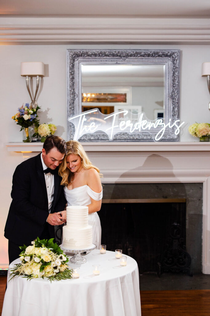 Bride and Groom at Rhode Island Country Club Wedding