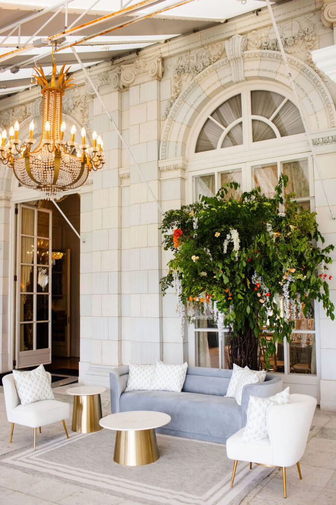 Wedding details from Em Devaud and Plant Girl Florals at Rosecliff Mansion in Newport, RI