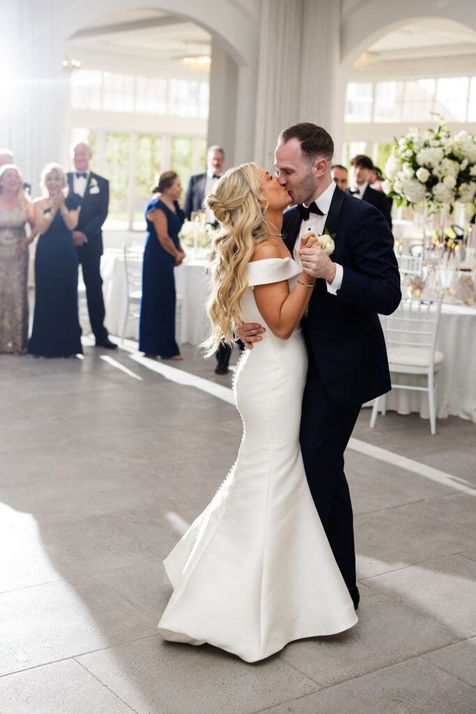 First Dance for bride and groom at Belle Mer wedding reception in Newport, Rhode Island